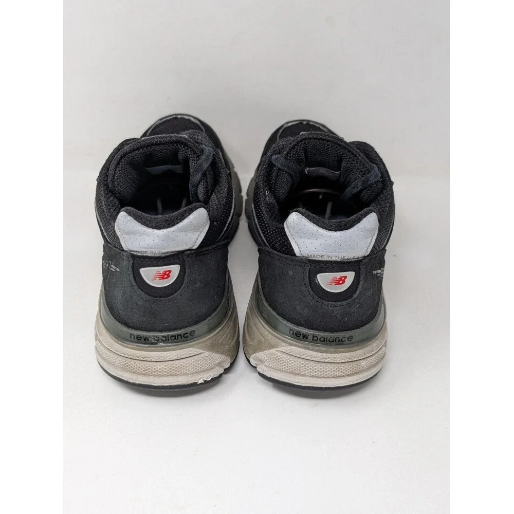 New Balance Women's 990 V4 Black Suede Shoe Sneaker Made in USA Size 10D W990BK4